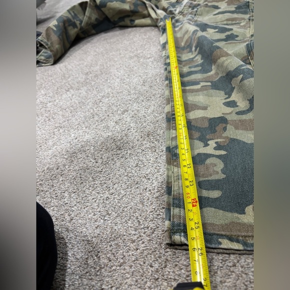 Free People We The Free Remy Camoflauge High Rise Crop Pants Cropped 26 - Picture 7 of 12